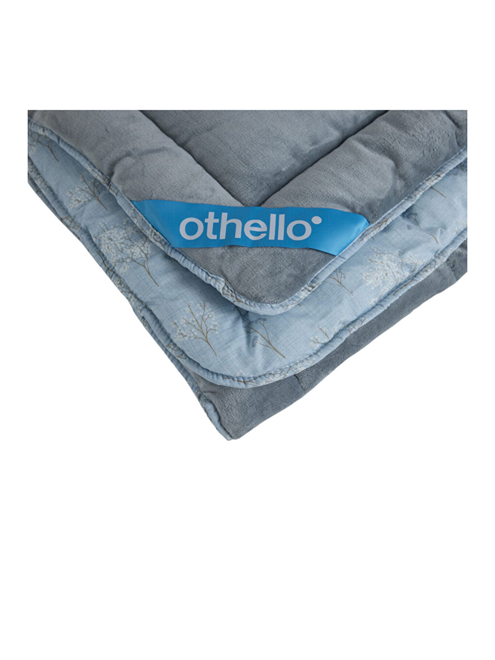 Tek Kişilik Çift Taraflı Welsoft Comforter Yorgan Seti Mavi 155x215 cm - Dormio Soft Bloom Serisi-6