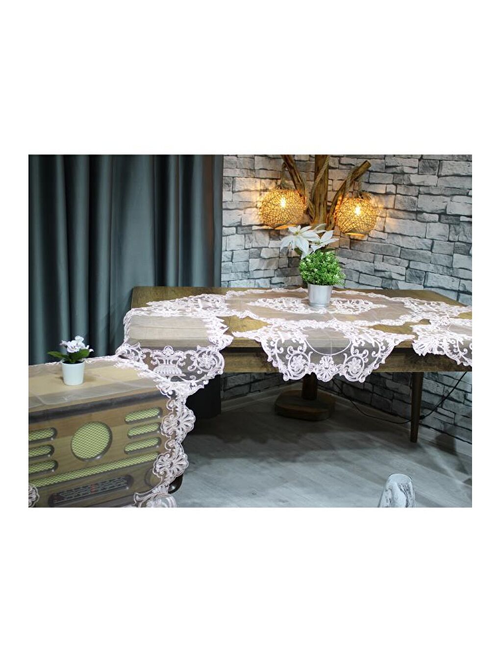 Alara 5 Parça Salon Takımı Pembe-4