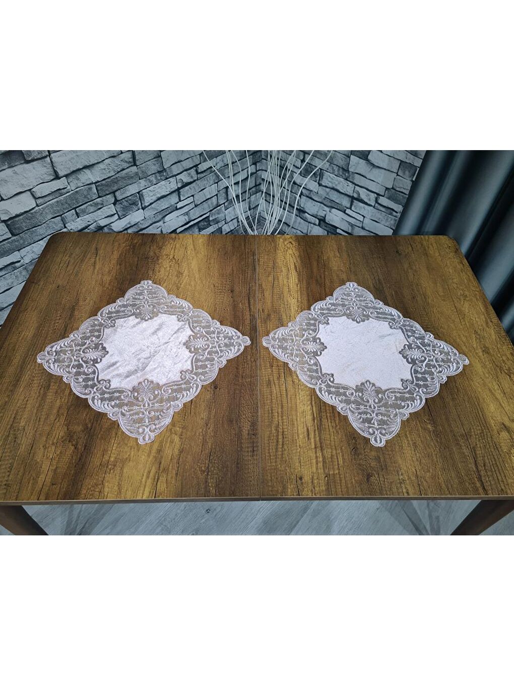 Pembe Kadife Advance Salon Takımı 5 Parça Pudra-6