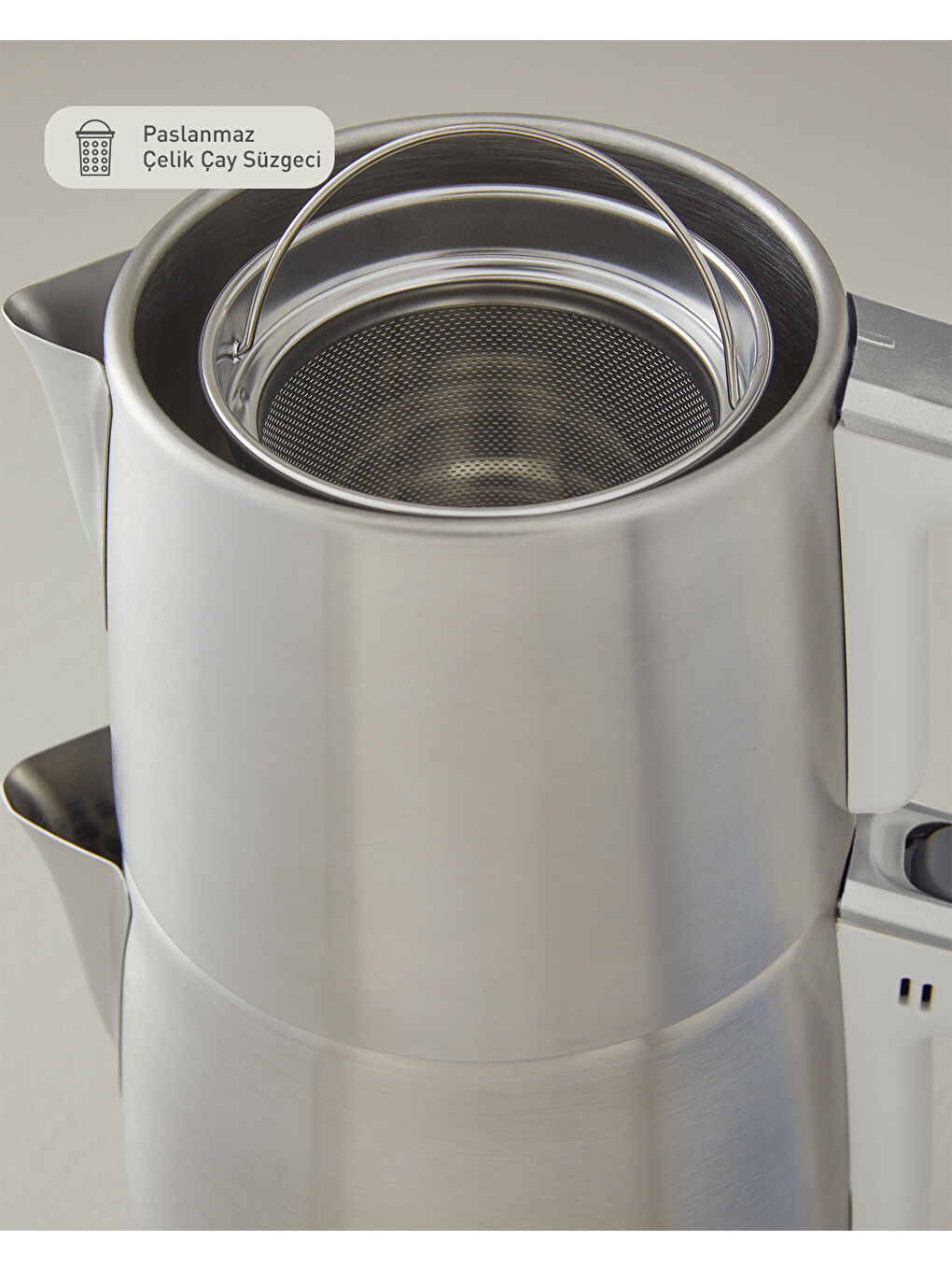 CMK 6010 Inox Çay Makinesi ve Kettle Beyaz-Krom-6