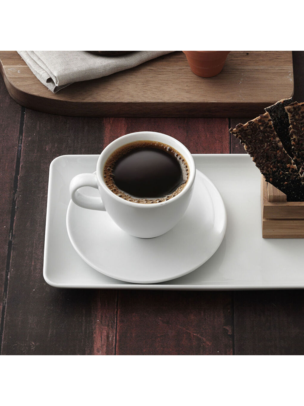 Ekru Bistro Çay Fincanı Ve Tabağı 150 Cc-1