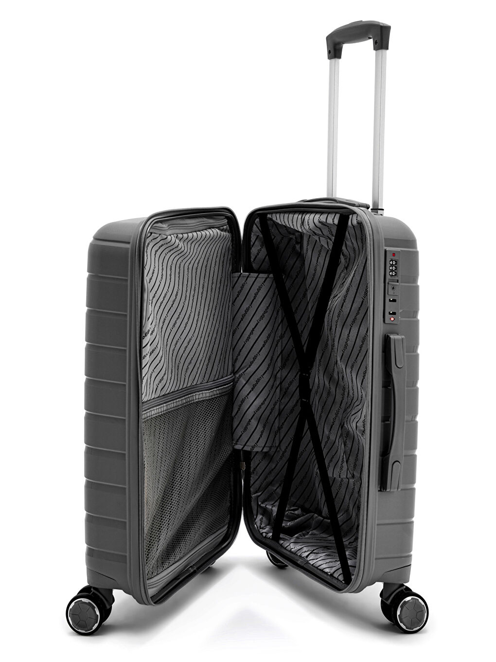 Antrasit İthal Pp Titan Kabin Boy Valiz-5