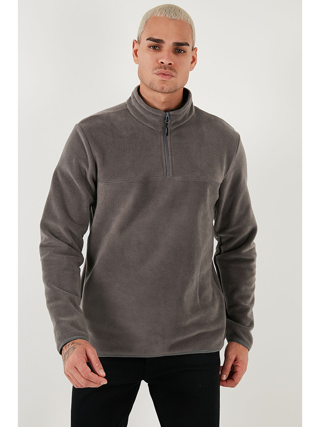 Antrasit Regular Fit Anti-Pilling Tüylenme Yapmayan Soğuk Geçirmez 2'li Paket Polar 5896700S2-1