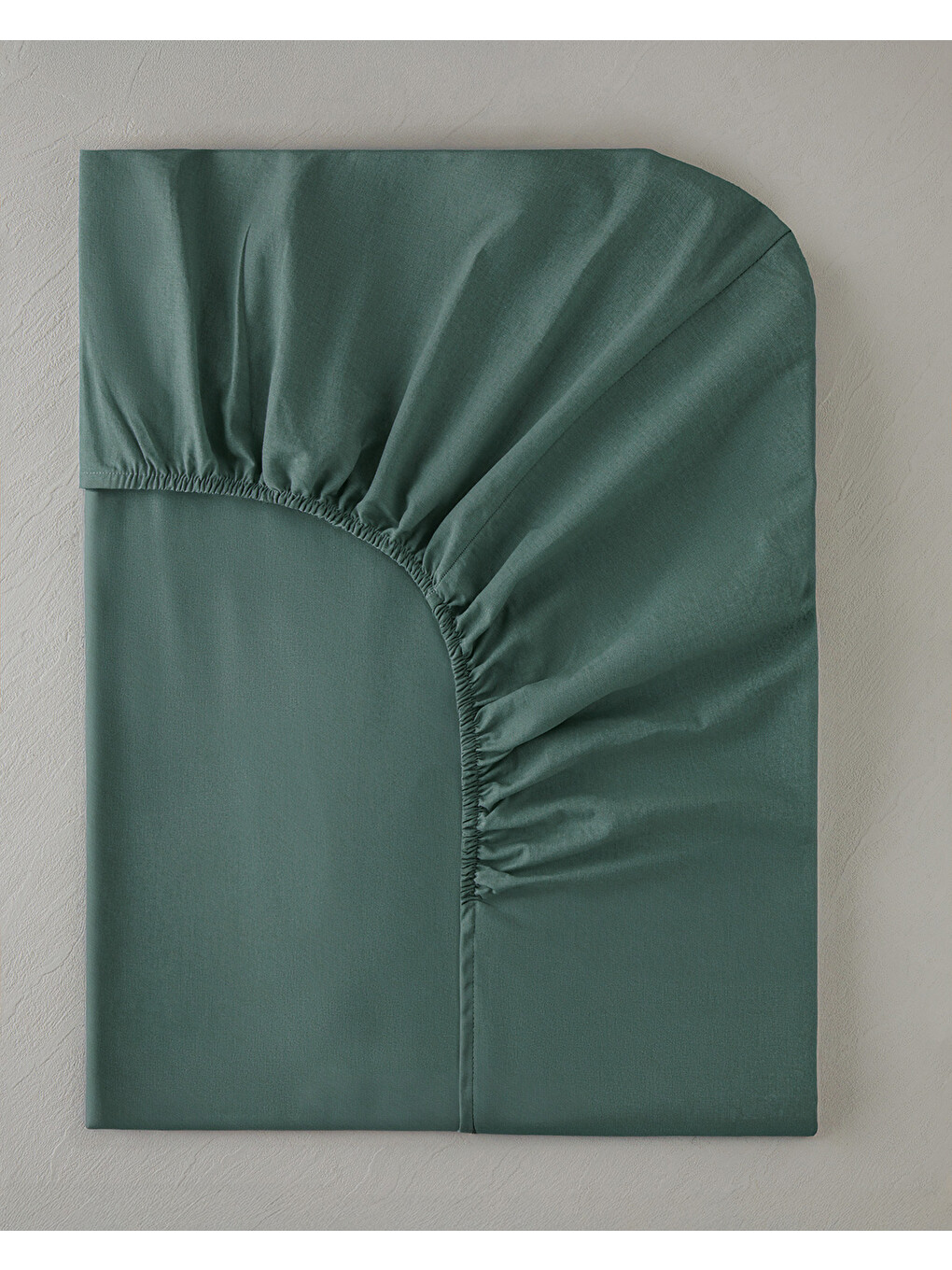 Yeşil Novella Premium Pamuk Dokulu Çift Kişilik Lastikli Çarşaf 160x200 Cm Koyu Seledon