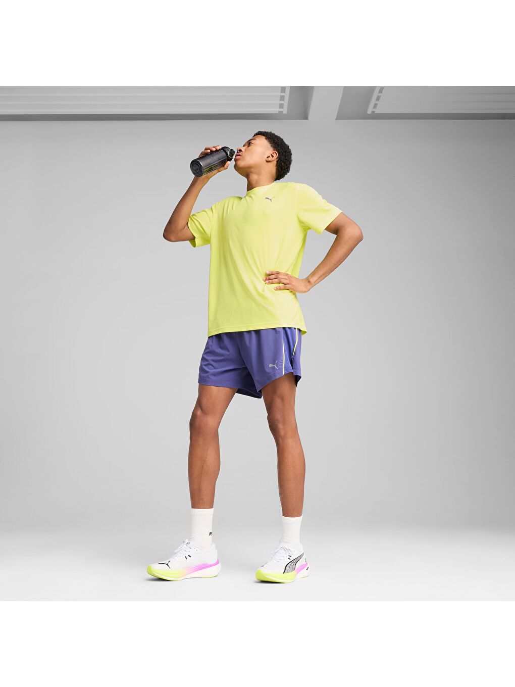 Mavi VELOCITY Erkek 5" Koşu Şortu-2