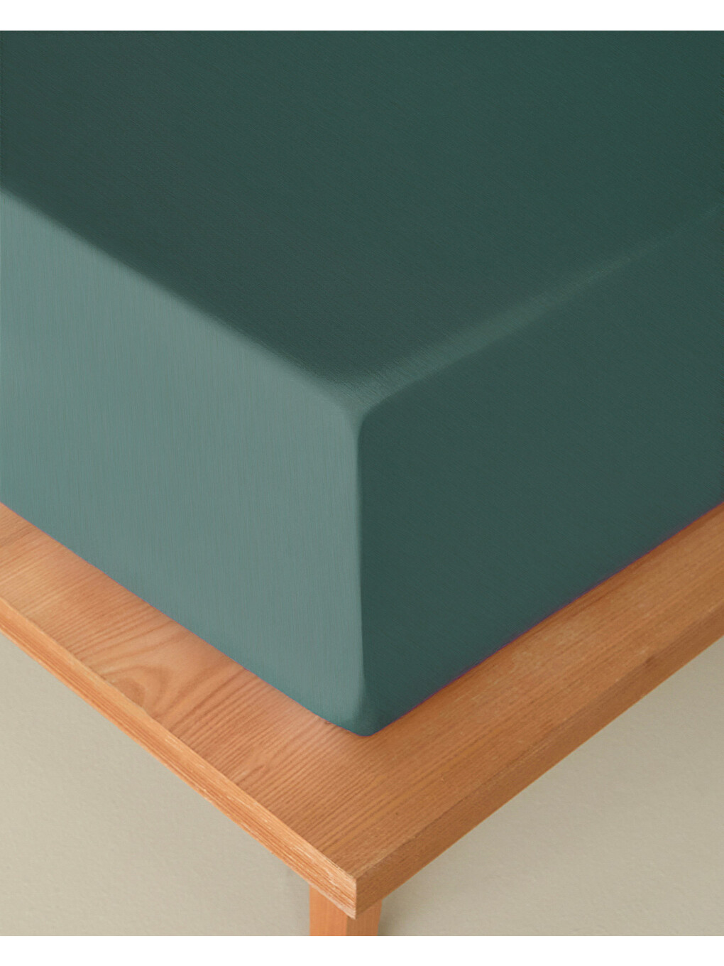 Yeşil Novella Premium Pamuk Dokulu Çift Kişilik Lastikli Çarşaf 160x200 Cm Koyu Seledon-2