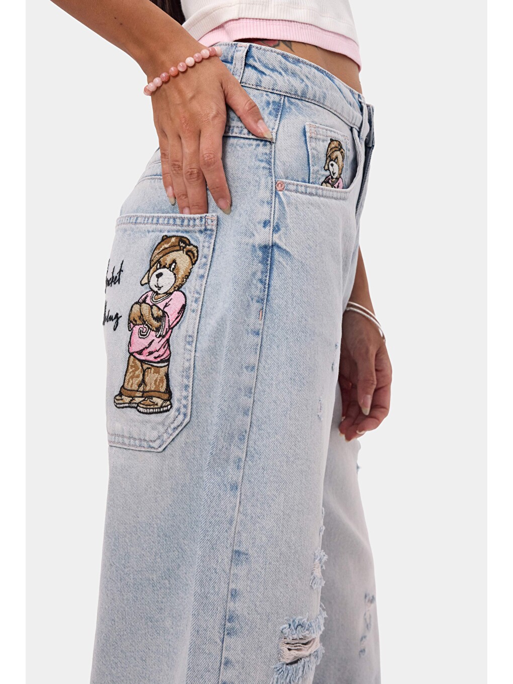 Mavi Kadın Ice 12s6-89 Baggy Fit Maxi Denim Tasarım Bermuda Şort-2