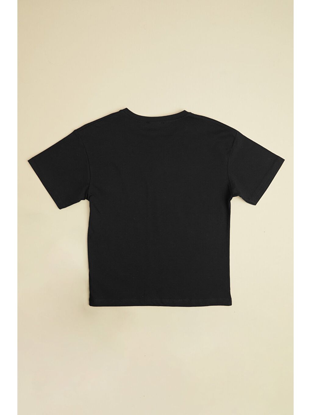 Siyah Los Angeles Baskılı Kız Çocuk Crop Tişört-1