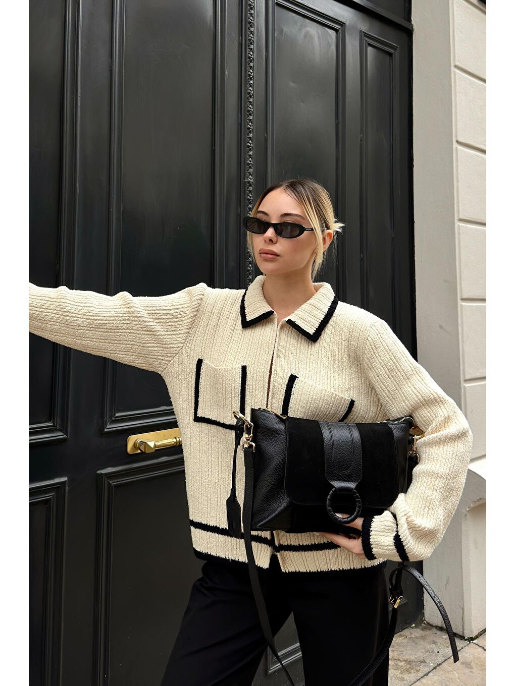 Hermosa Deri Omuz Çantası Siyah-3