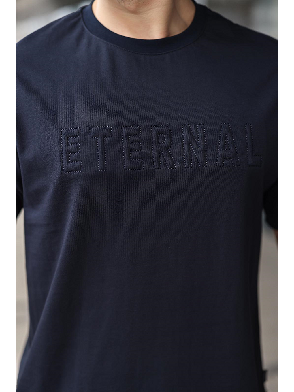 Lacivert Erkek Şort T-Shirt Takım E7347-4