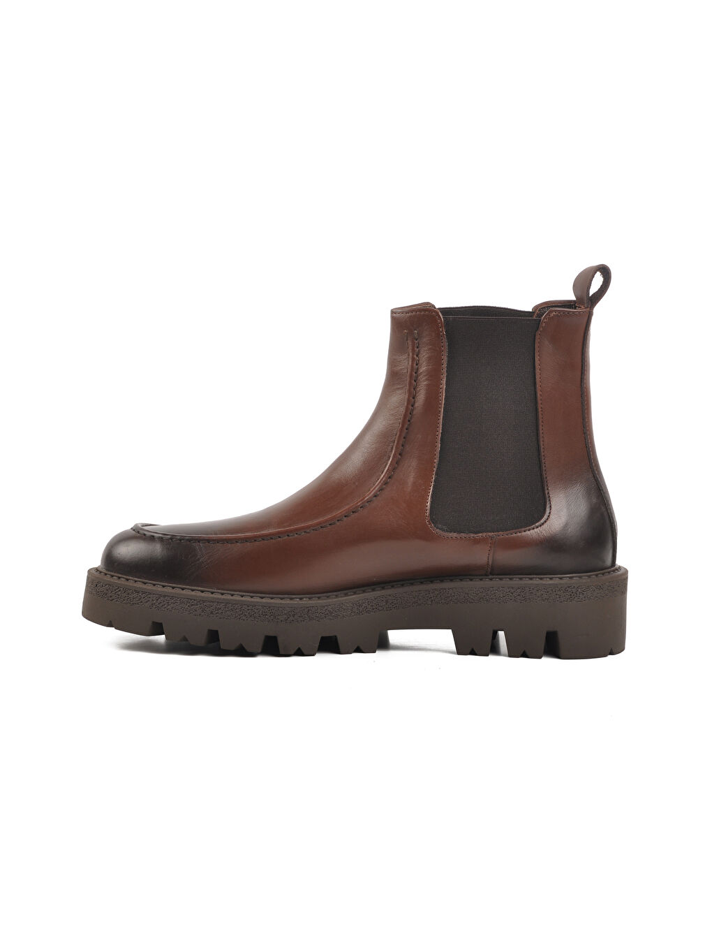 Kahverengi Kahve Hakiki Deri Erkek Chelsea Bot Premium 106 M-1