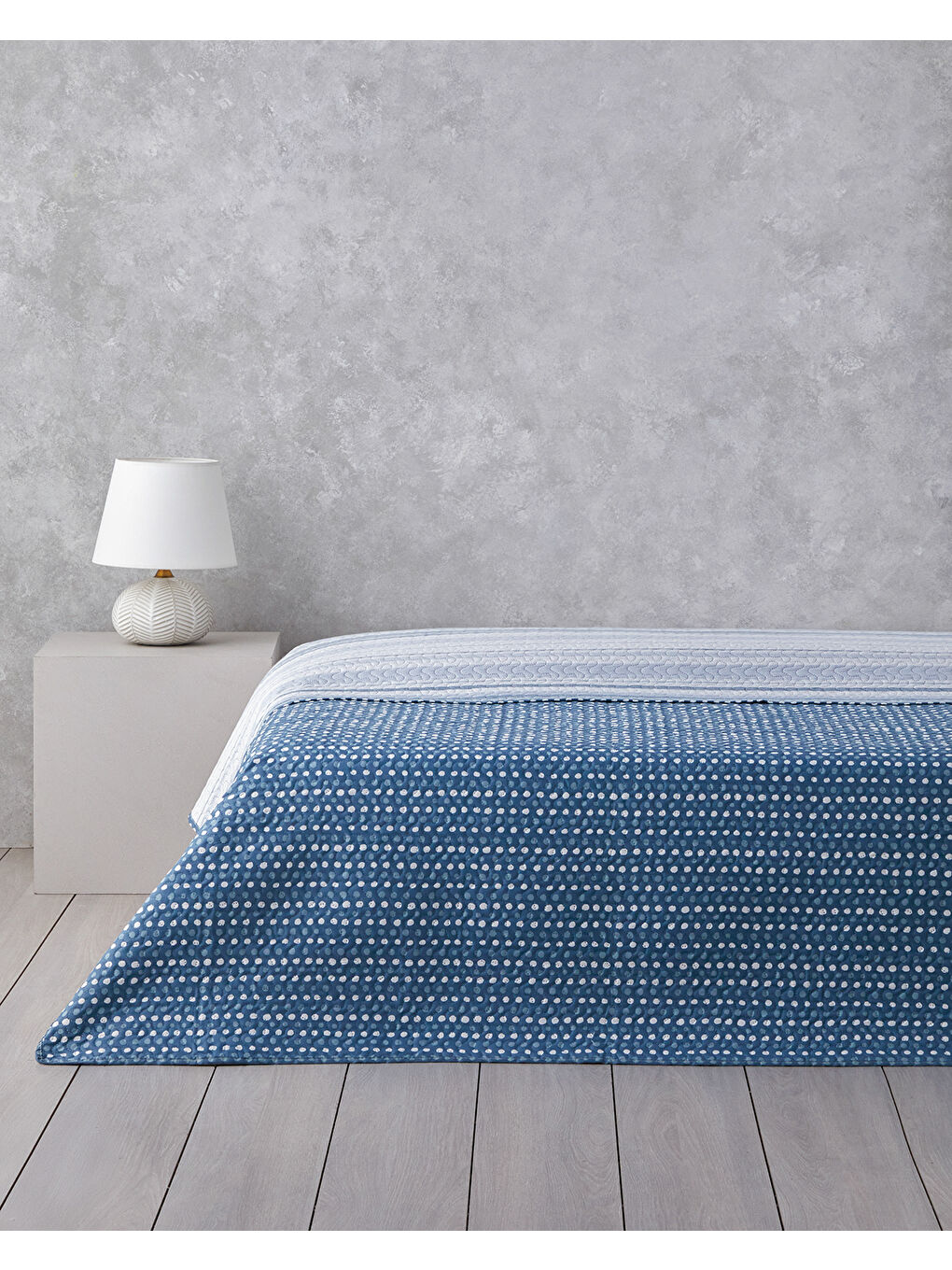 Contemporary Chic Çift Kişilik Çok Amaçlı Örtü 200x220 cm Lacivert-1