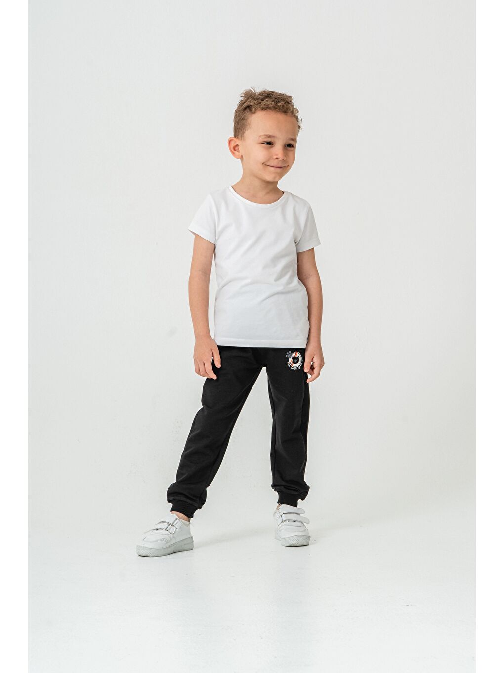 Siyah Urban Animals Sports Co Baskılı Erkek Çocuk Eşofman Alt-1