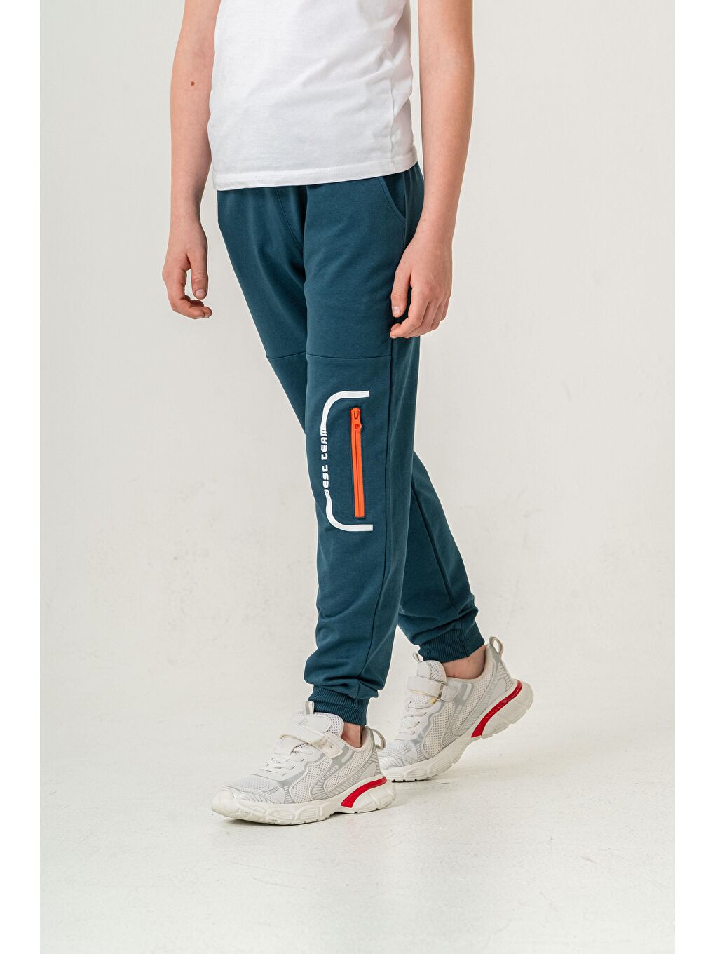 Yeşil Best Team Baskılı Erkek Çocuk Eşofman Altı-2