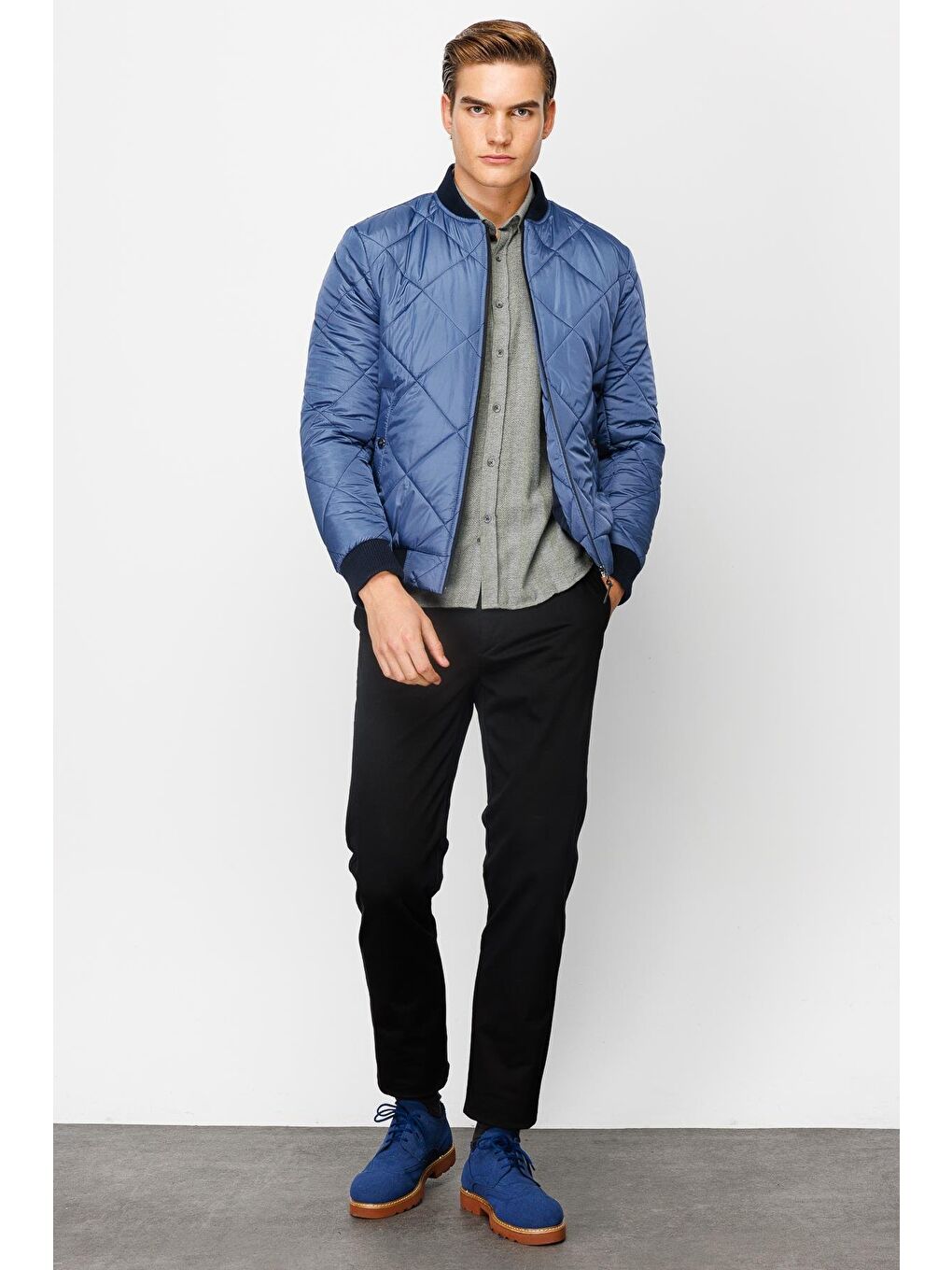 Mavi Erkek İndigo   Mont-4