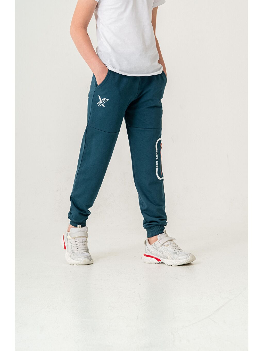 Yeşil Best Team Baskılı Erkek Çocuk Eşofman Altı-3