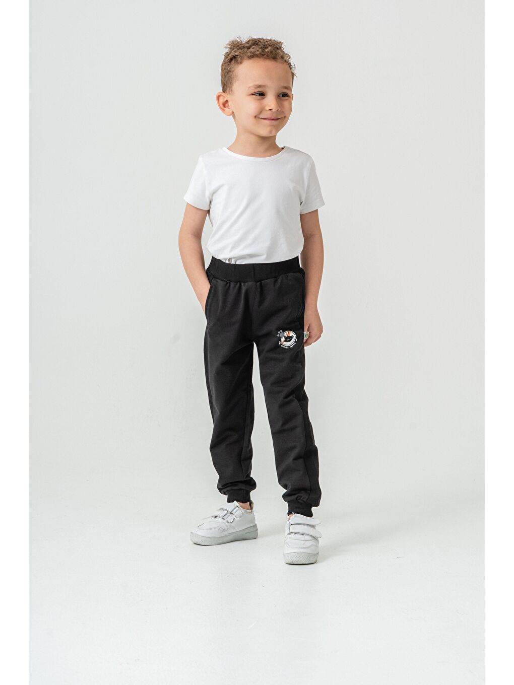 Siyah Urban Animals Sports Co Baskılı Erkek Çocuk Eşofman Alt-2