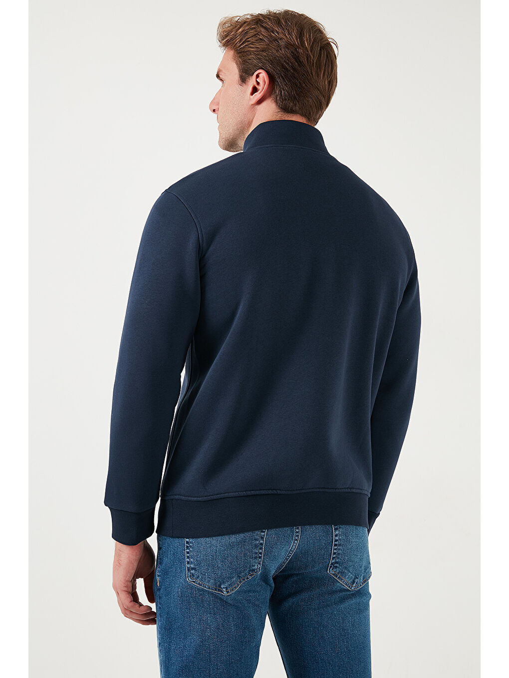 Lacivert Pamuklu Regular Fit Dik Yaka 2'li Paket Sweat 59052592S2-3