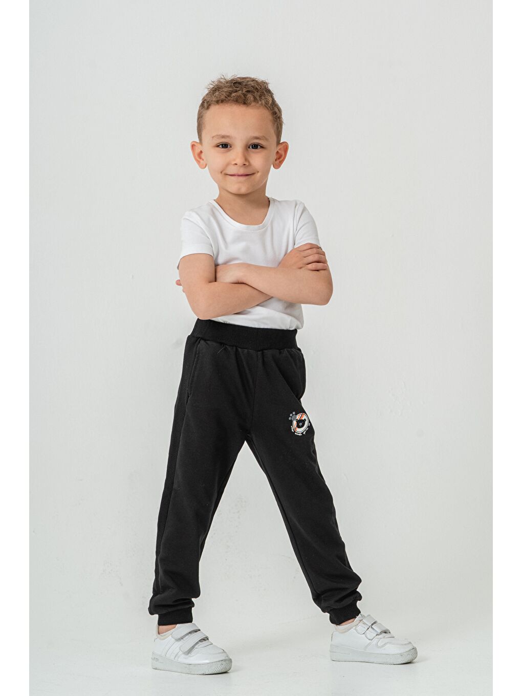 Siyah Urban Animals Sports Co Baskılı Erkek Çocuk Eşofman Alt-3