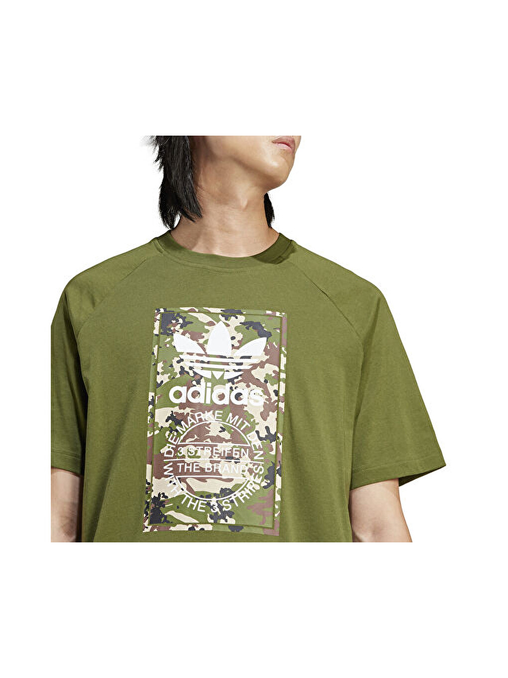 Camo Tongue Tee Erkek Günlük Tişört Is0248 Yeşil-4