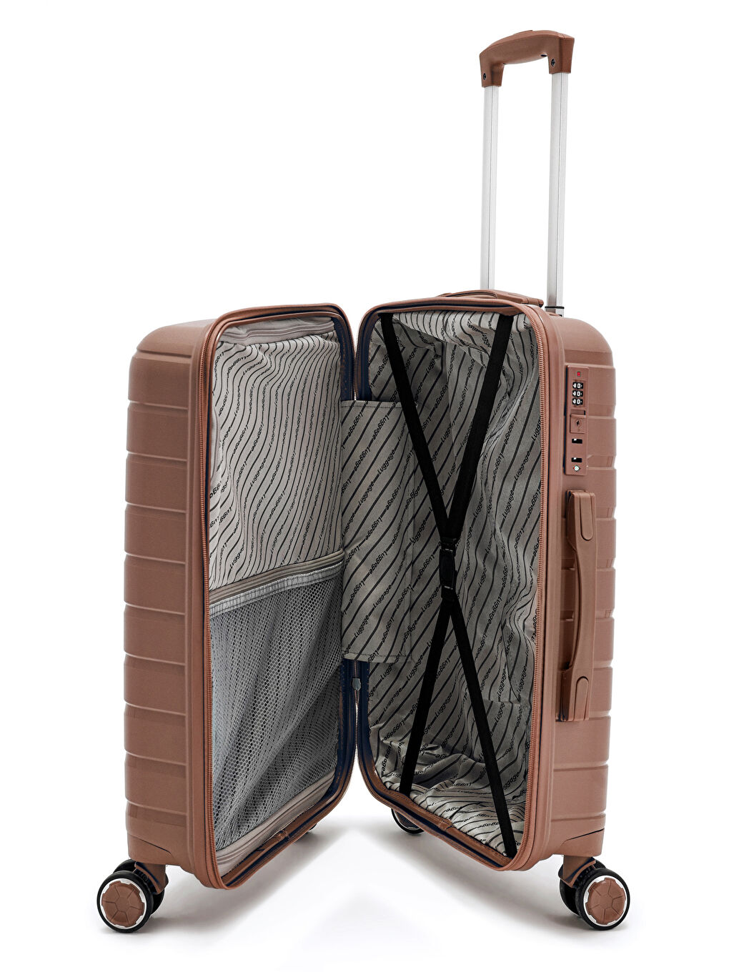 Pembe İthal Pp Titan Kabin Boy Valiz-5