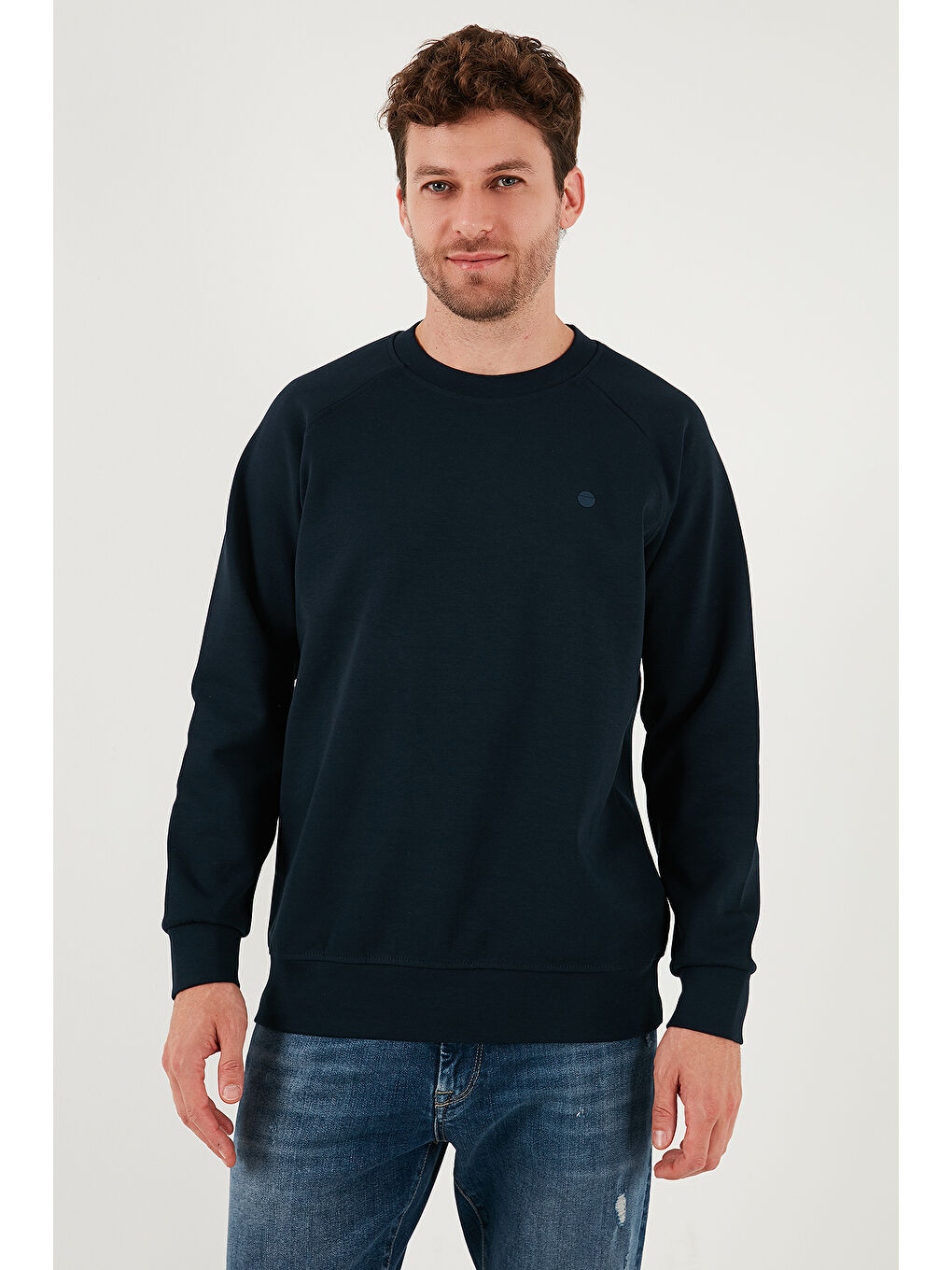 Siyah Streç Pamuklu Relaxed Fit Bisiklet Yaka 2'li Paket Sweat 5901210S2-1