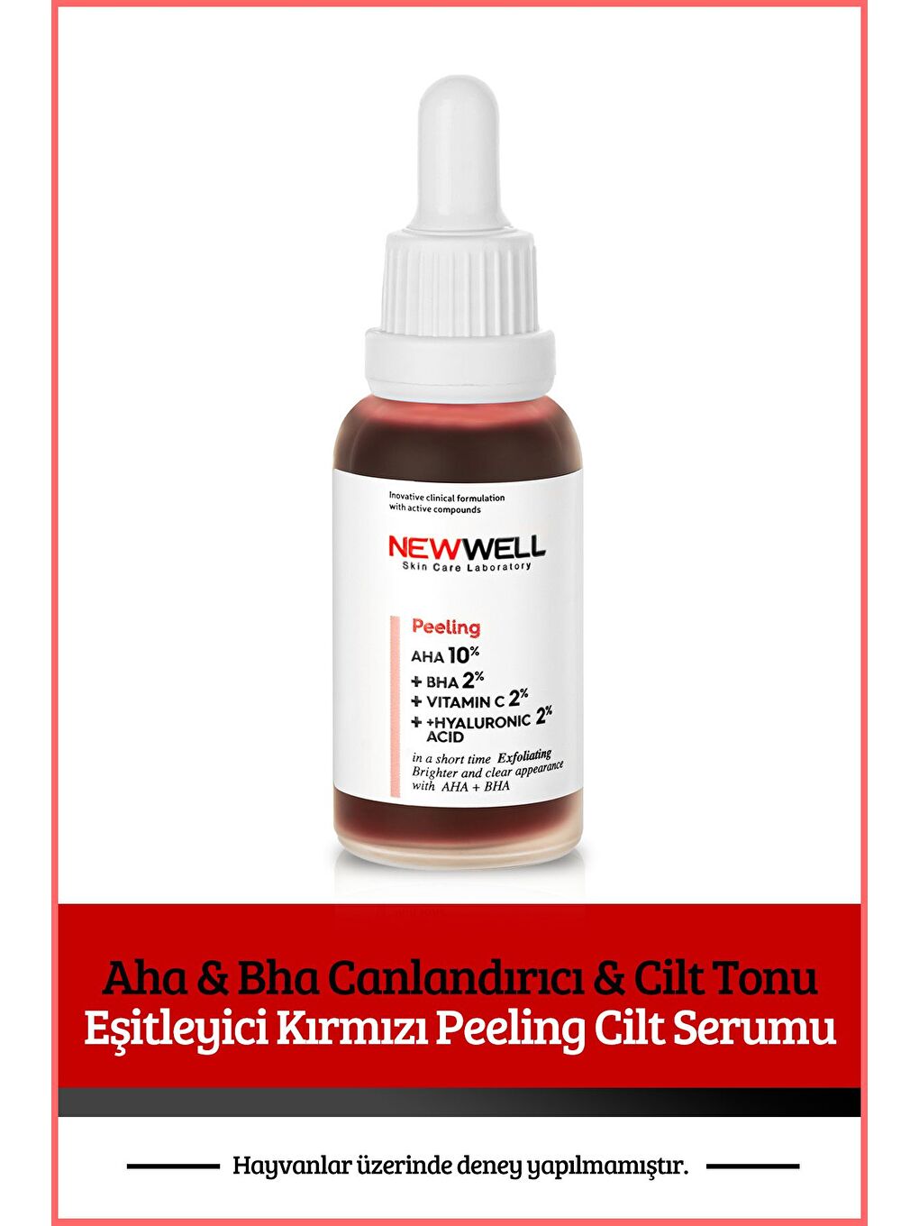 Aha & Bha Canlandırıcı & Cilt Tonu Eşitleyici Kırmızı Peeling Cilt Serumu 30 Ml