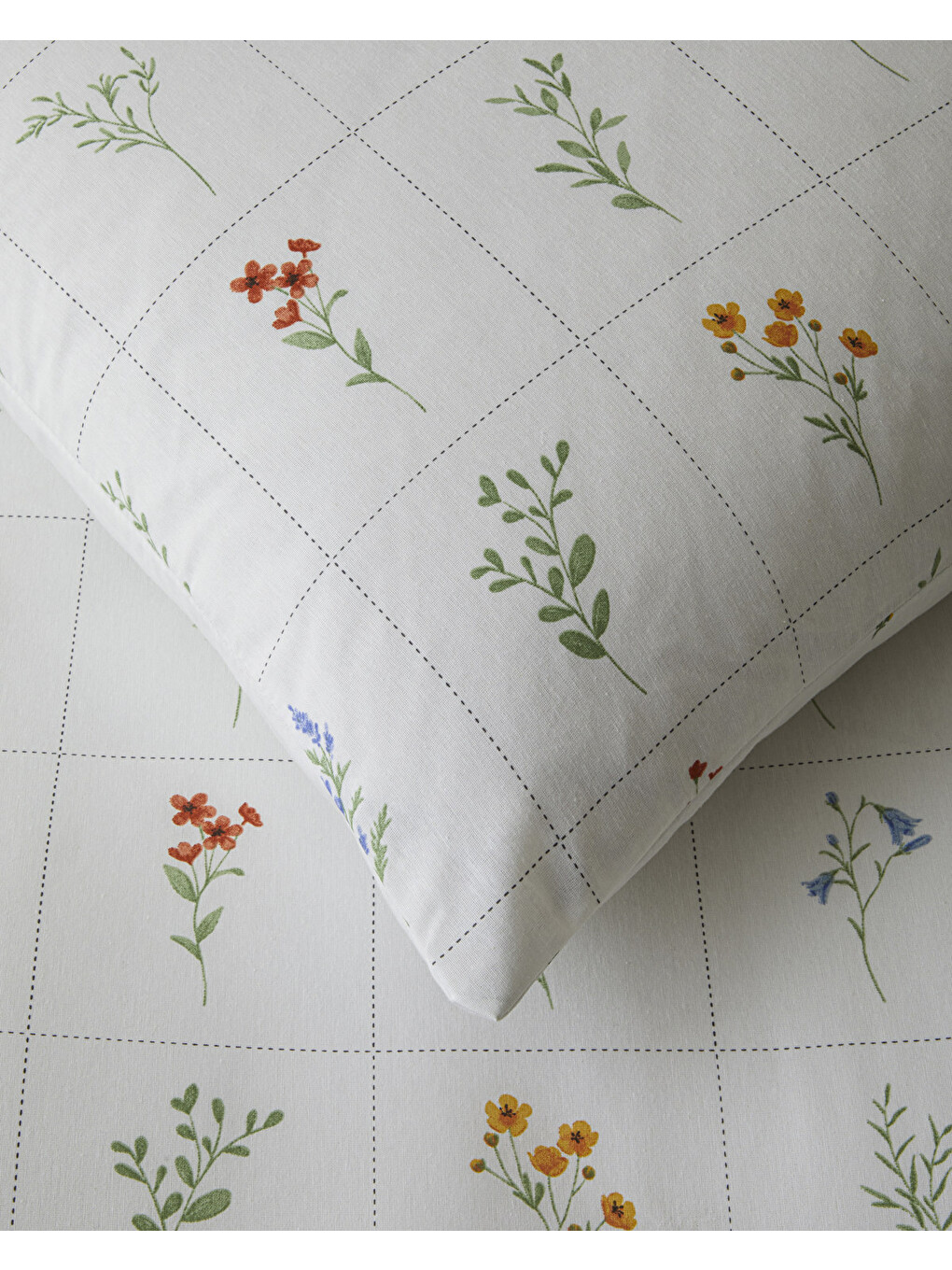 Damada Bloom Kolay Ütülenir Çarşaflı Çift Kişilik Nevresim Takımı 200x220 Cm Sarı-yeşil-4
