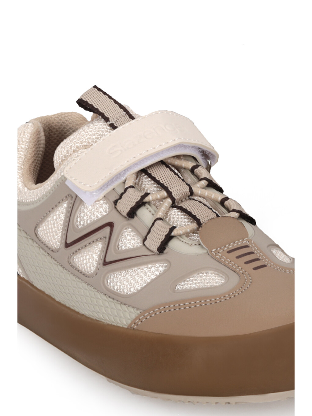 Kahverengi KOBALT I Unisex Çocuk Cırt Cırtlı Bej / Kahve Günlük Spor Ayakkabısı-3