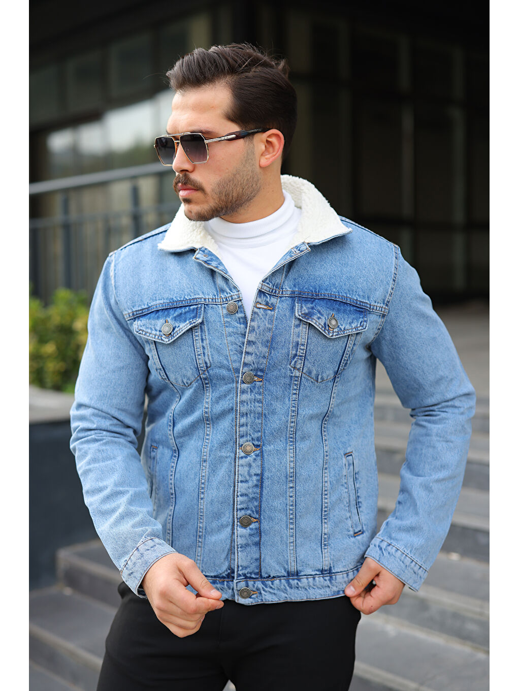 Mavi Erkek Trend Kışlık Içi Kürklü Jean Ceket-1