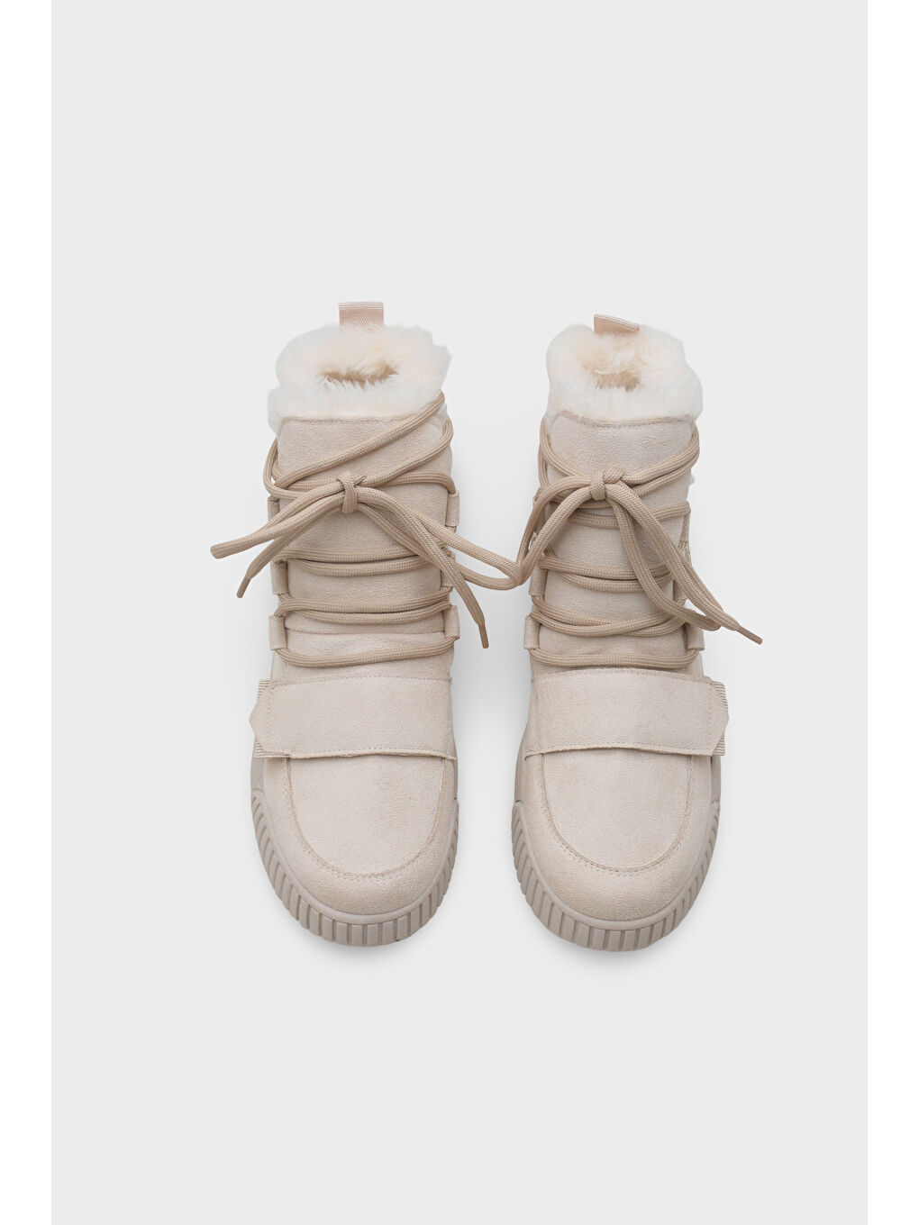 Bej Sharron Kürklü Kadın Spor Bot-6