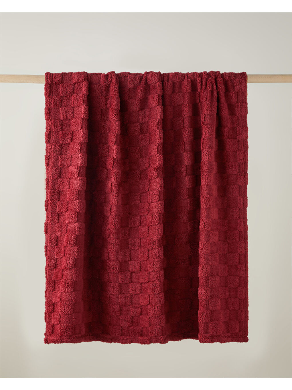 Fancy Square Koltuk Şalı 120x160 cm Bordo