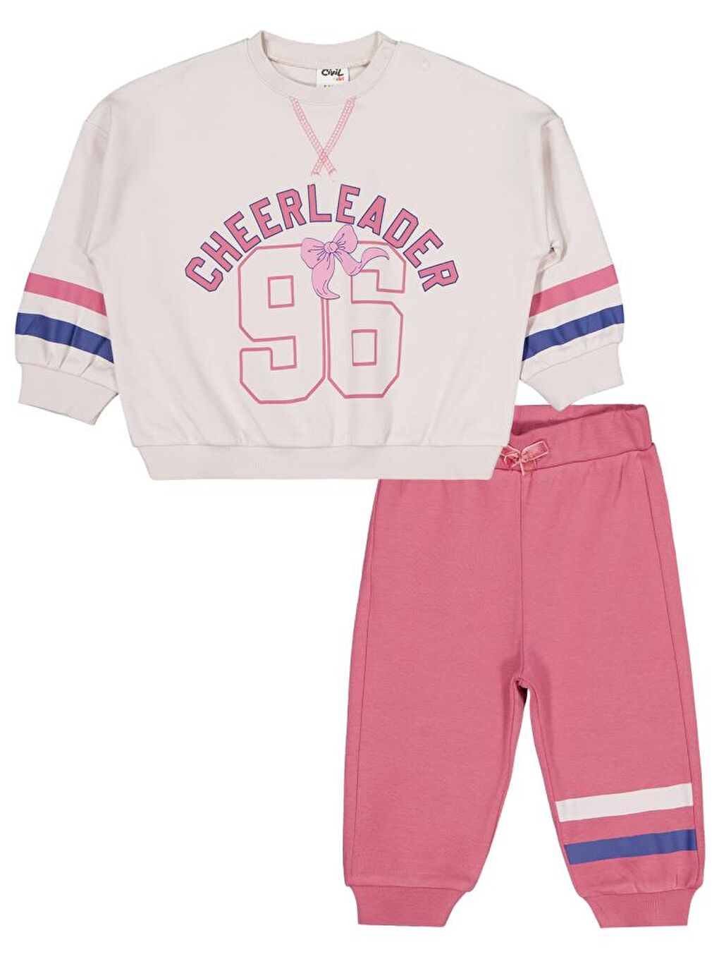 Bej Baby Cheer Leader 96 Baskılı 6-18 Ay Takım