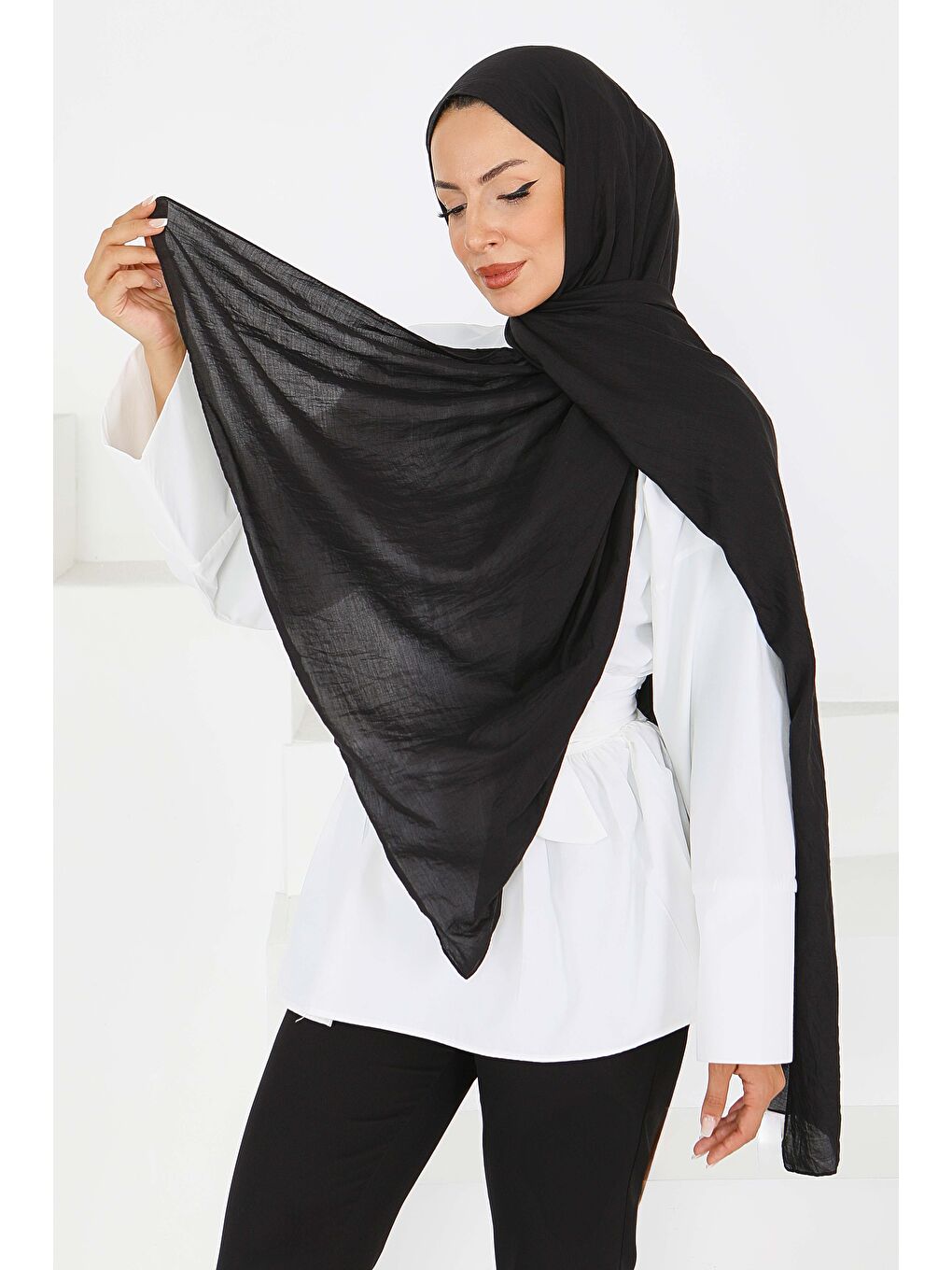 Pamuk Soft Şal Siyah - 27591-1