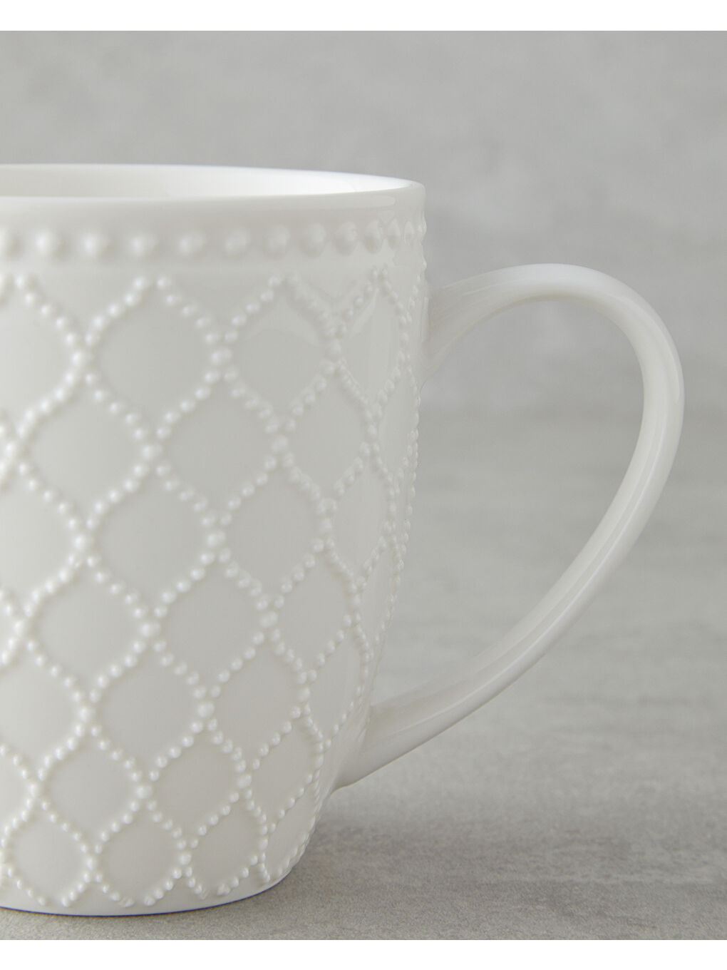 Carmen New Bone China Kupa 400 ml Beyaz-2