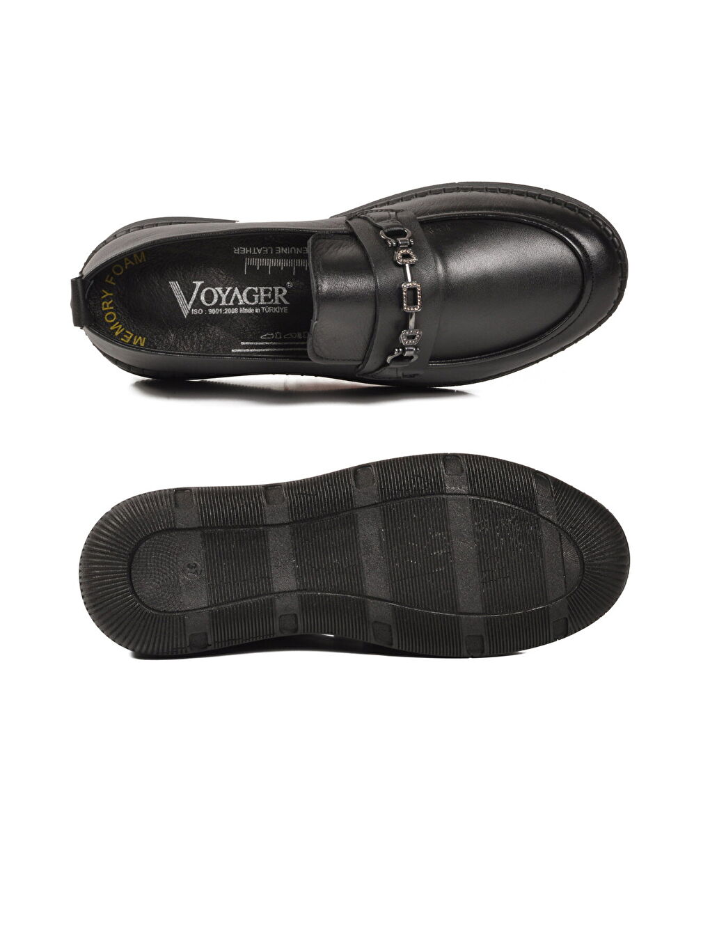 Siyah Hakiki Deri Anatomik Kadın Casual Ayakkabı Z540 Z-4