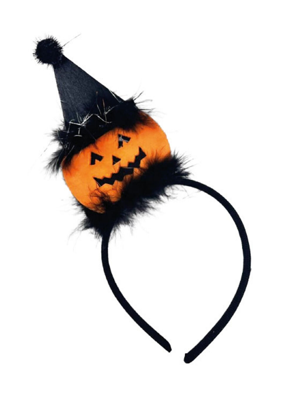 Turuncu Şapkalı Bal Kabağı Figürlü Kız Çocuk Taç