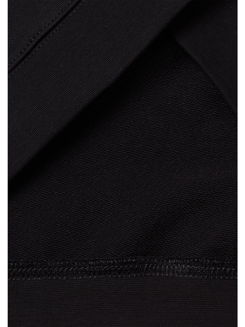 Erkek Siyah  %100 Pamuk Logo Detaylı Fermuarlı Dik Yaka Sweatshirt-2