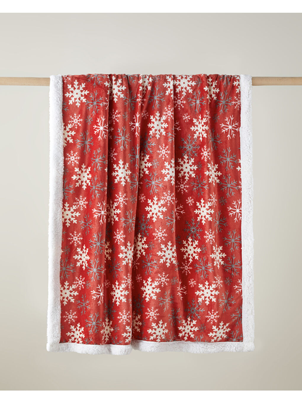 Snowland Koltuk Şalı 120x160 cm Kırmızı