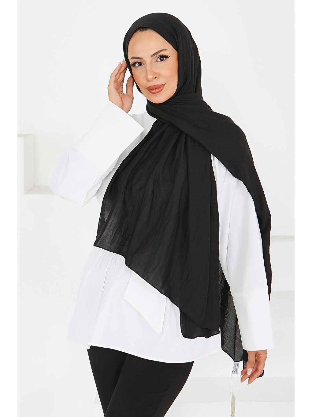 Pamuk Soft Şal Siyah - 27591-3