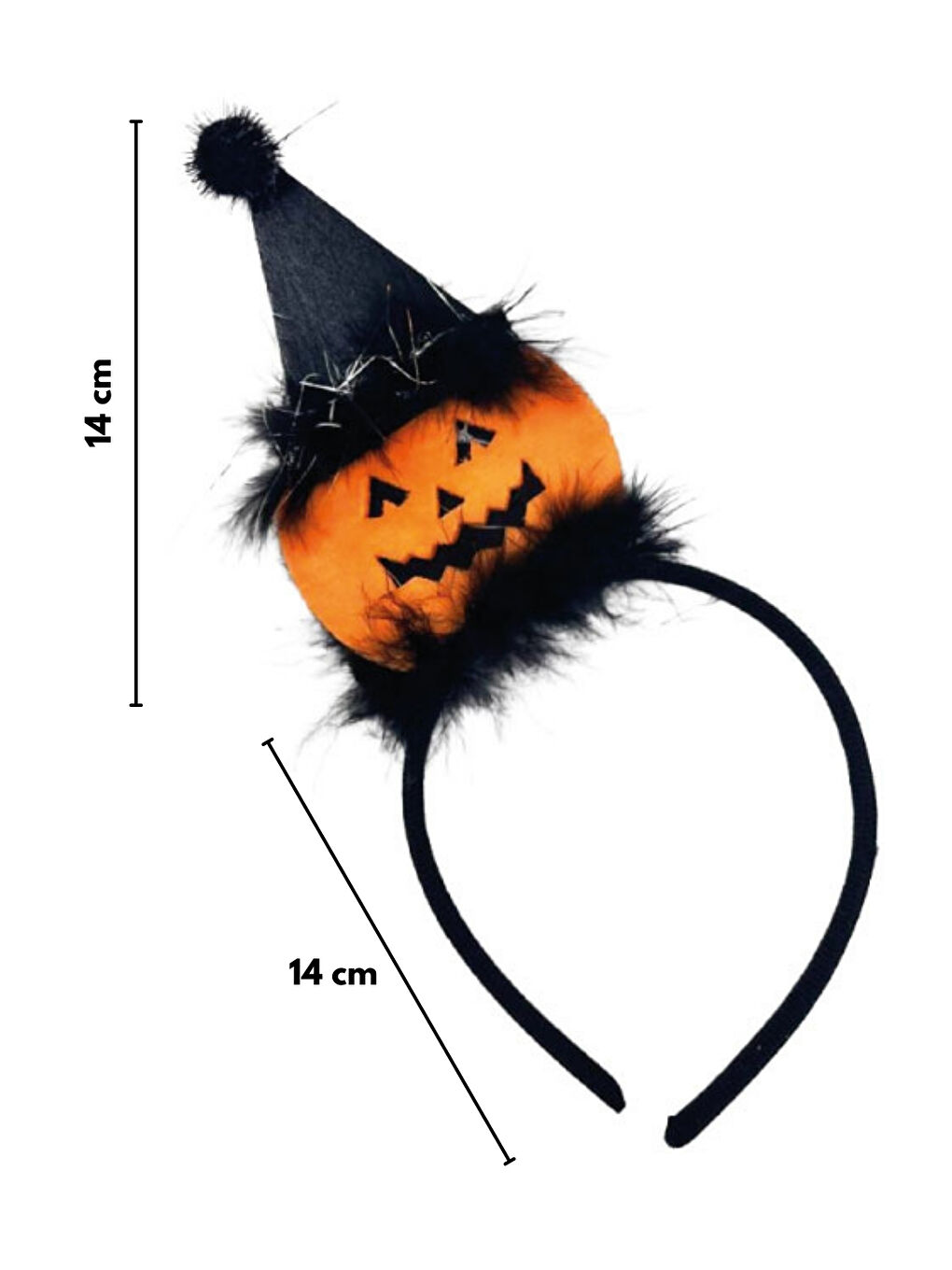 Turuncu Şapkalı Bal Kabağı Figürlü Kız Çocuk Taç-1