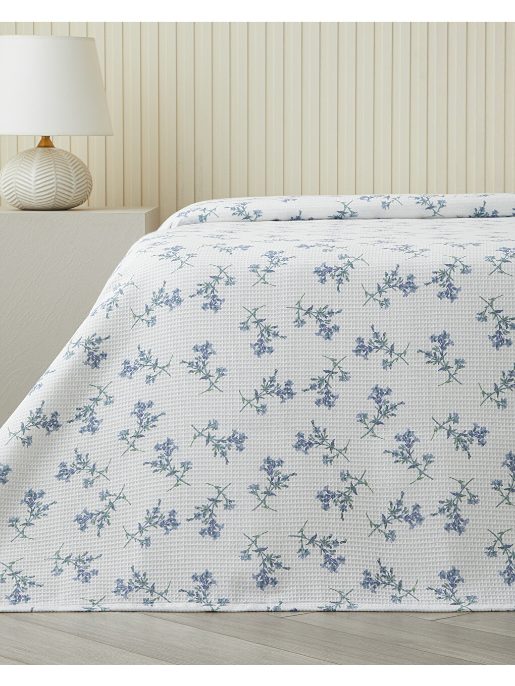 Blue Spring Tek Kişilik Pike 150x220 Cm Mavi-1