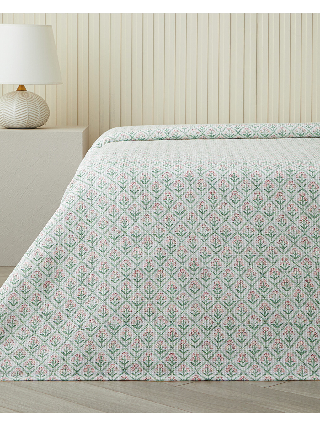 Bloom Crest Tek Kişilik Pike 150x220 Cm Yeşil-1