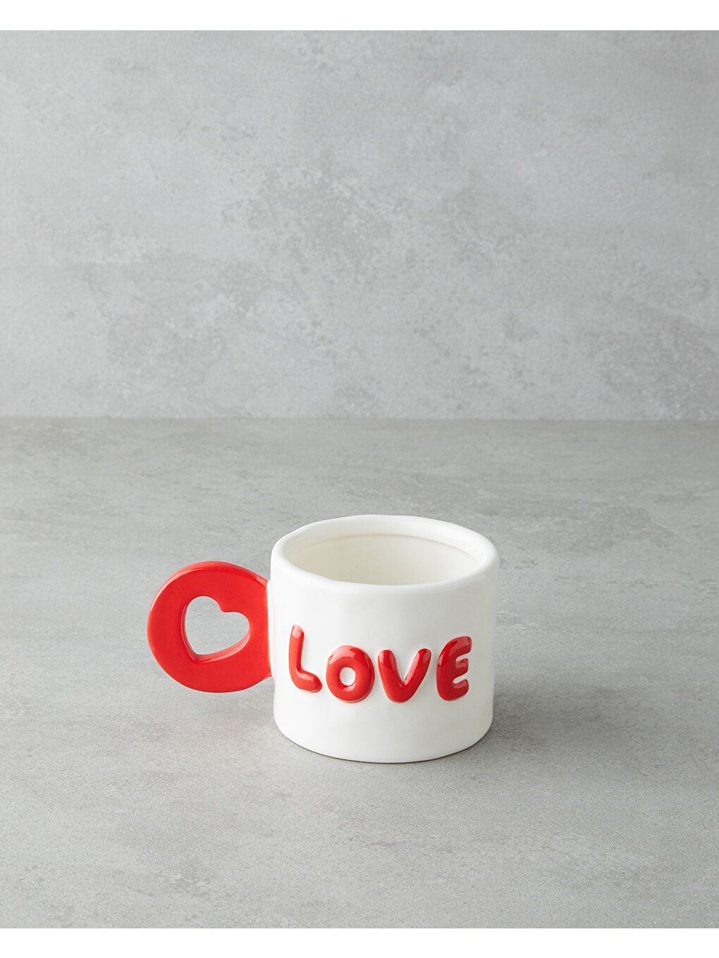 Love More Stoneware Kupa 400 ml Pembe