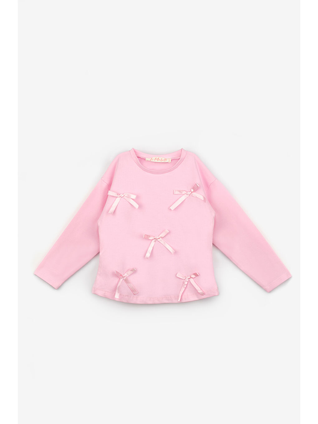 Pembe 5 Fiyonklu Kız Çocuk Tişört