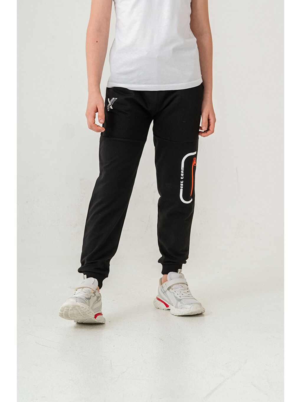 Siyah Best Team Baskılı Erkek Çocuk Eşofman Altı-2