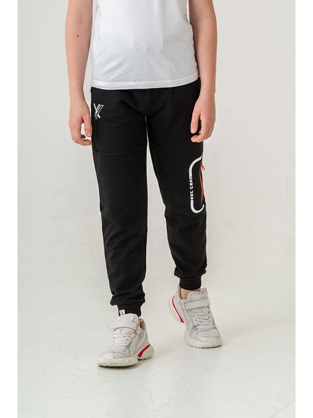 Siyah Best Team Baskılı Erkek Çocuk Eşofman Altı-3