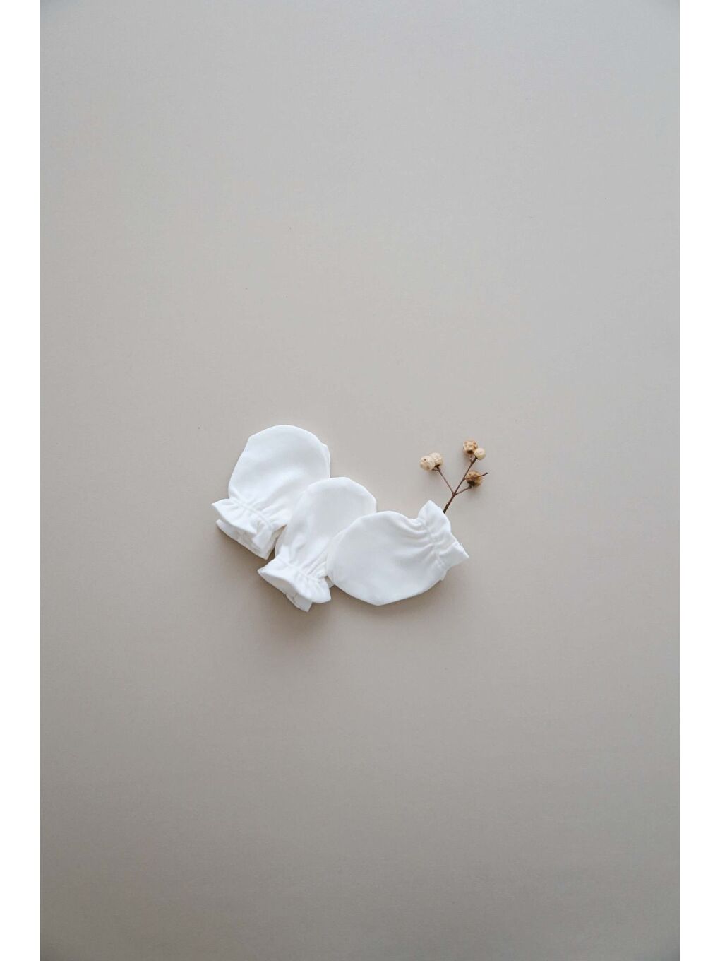 3lü Beyaz Yenidoğan Eldiven Set Model 1-6