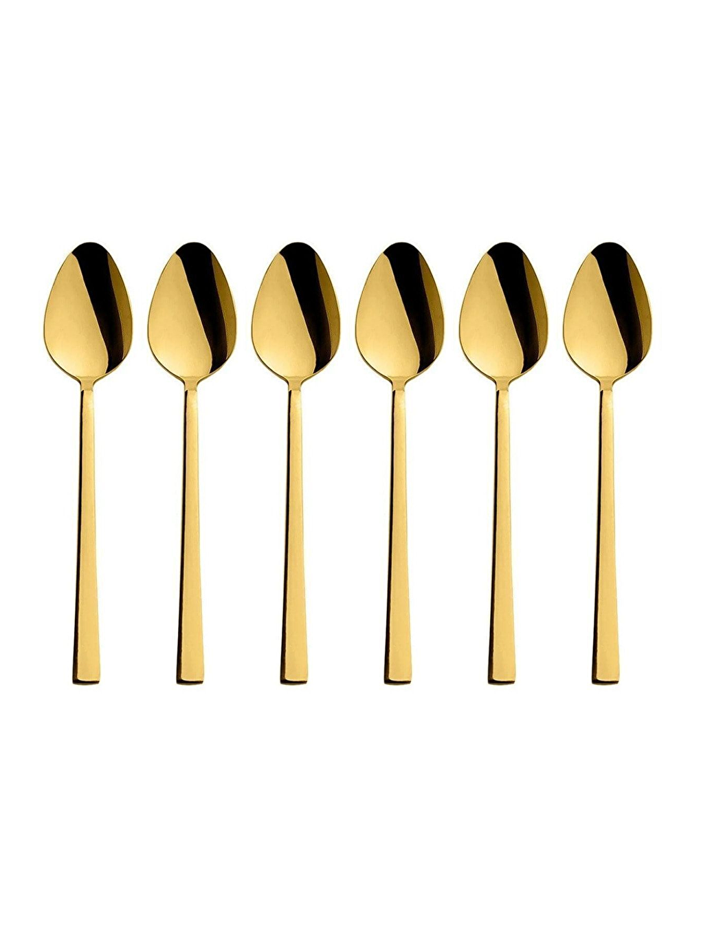 Sarı Parlak Gold Tatlı Çatal ve Kaşık Seti - 12 Adet Kahvaltı Pasta Tatlı Çatal Kaşık Seti Kutulu Set-2