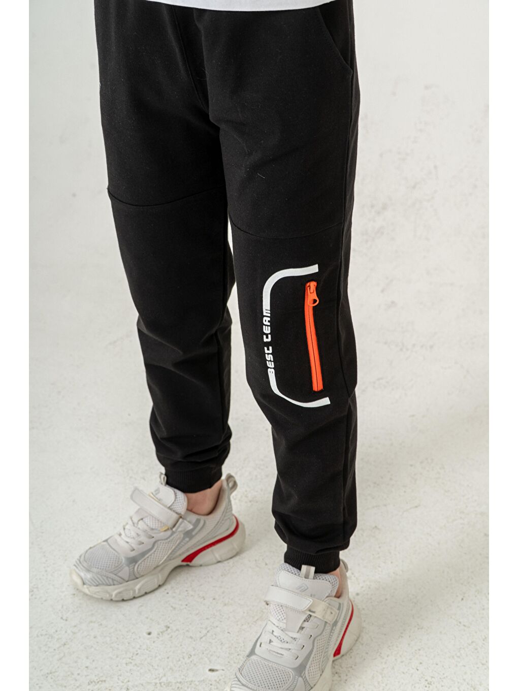 Siyah Best Team Baskılı Erkek Çocuk Eşofman Altı-6